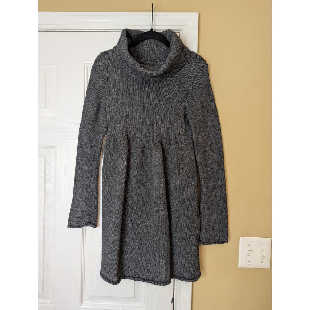 Old Navy Cotton Lambs Wool Sweater Dress Size Medium Grey Vintage 90s Minimalist